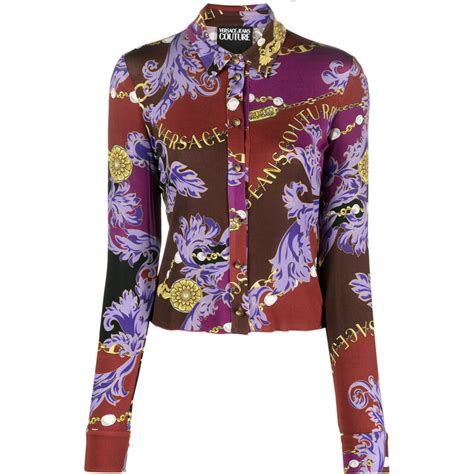 camicia fantasia versace donna|Camicie Versace .